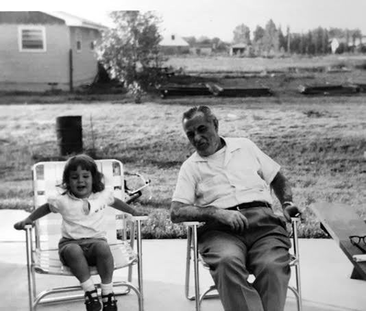 Barb Rosenstock and her grandpa, Stanley Cywinski.