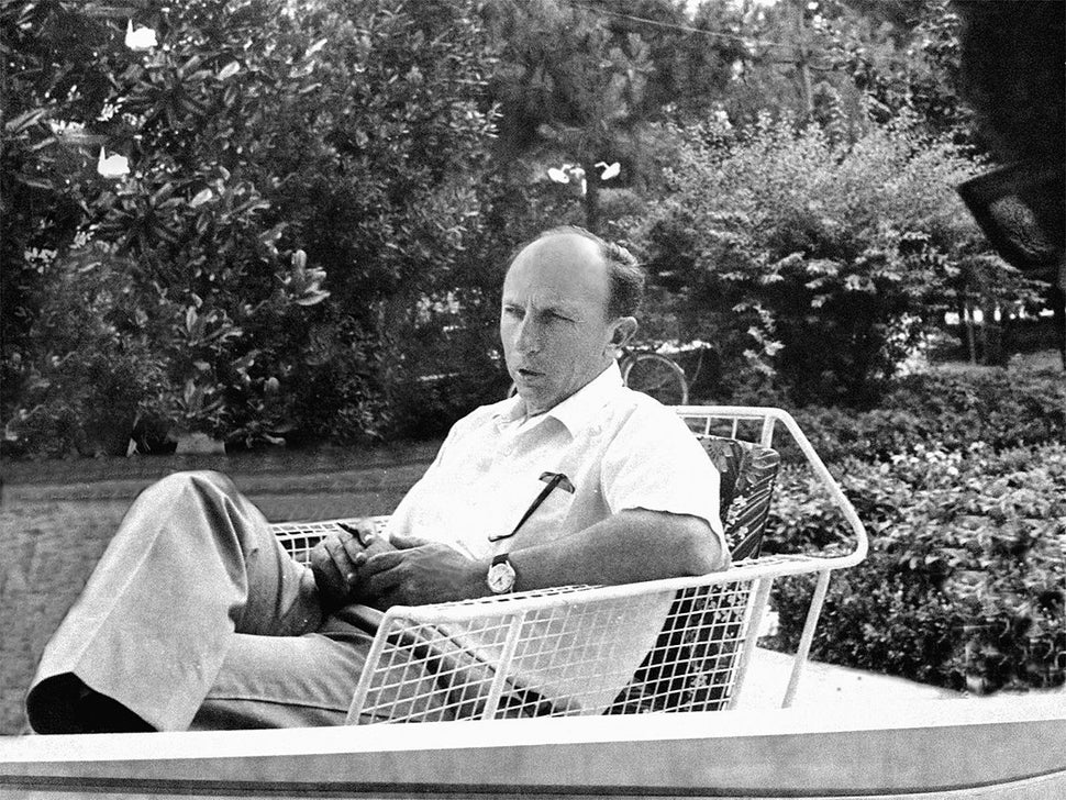 Zvi Zamir, director of the Mossad from 1968 to 1974, at his home near Tel Aviv in the early 1970s.