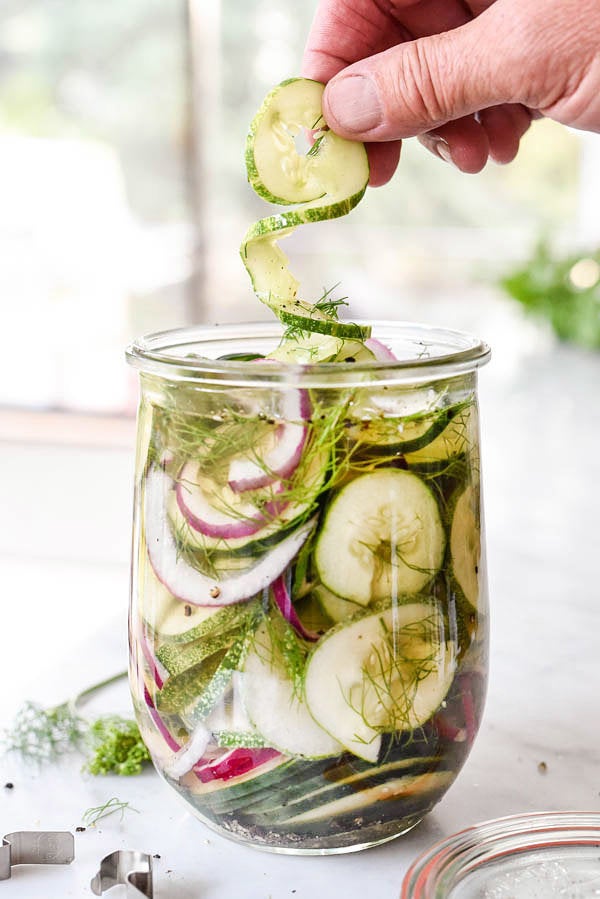 Quick refrigerator pickles.