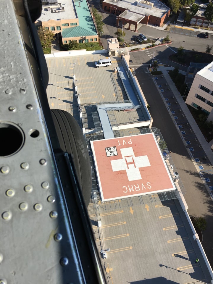 A view of the Sierra Vista Regional Medical Center's helipad at the MEDEVAC prepares to land