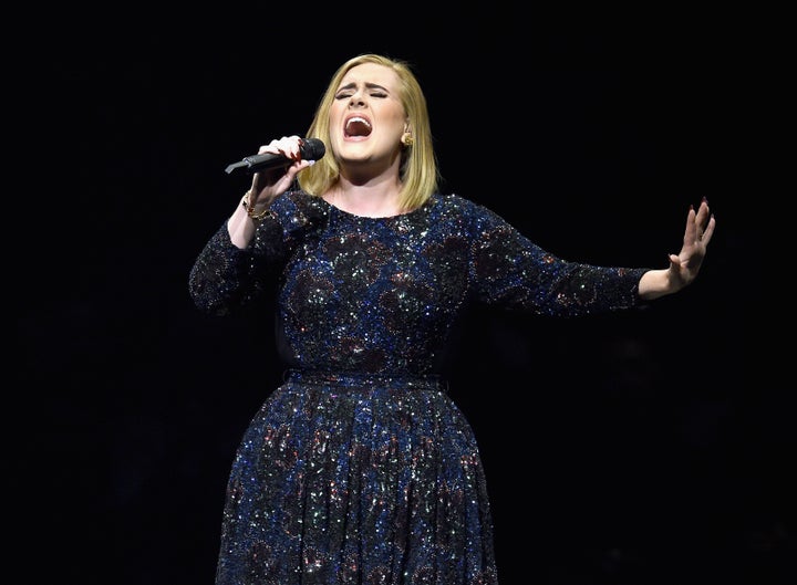 Adele at her Los Angeles concert in August. 