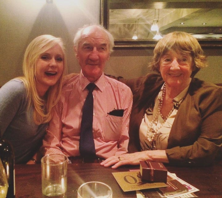 Sara Neary and her grandparents.