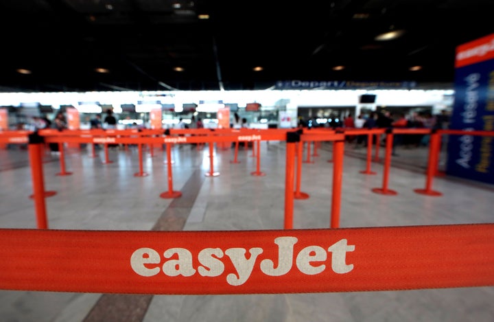 EasyJet counters are seen at Nice Cote D'Azur international airport Terminal 2 in Nice, France, May 4, 2016