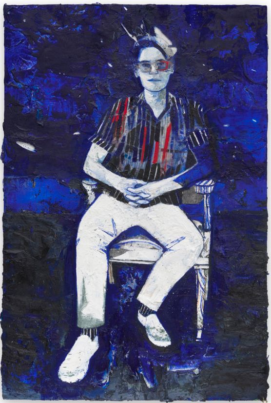 Patrick, 2016, Oil, graphite, wax on canvas, 36" H x 24"
