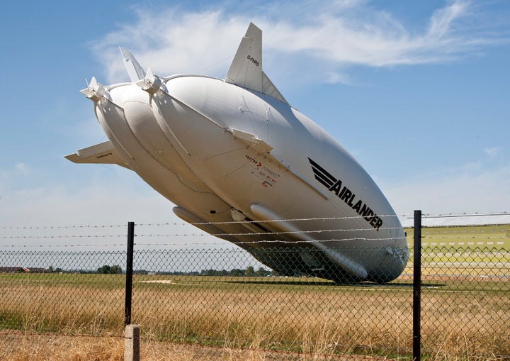 The £25million airship crashed on Wednesday at around 11am at Cardington Airfield in Bedfordshire