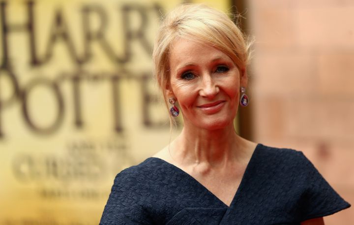 Author J.K. Rowling poses for photographers at a gala performance of the play Harry Potter and the Cursed Child parts One and Two, in London, Britain July 30, 2016.