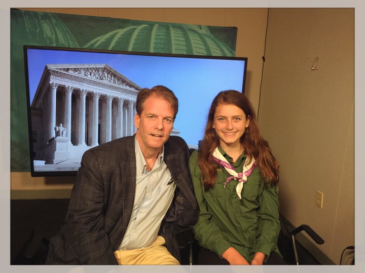 Sydney is seen with her father, Gary Ireland, who has offered to oversee a co-ed pilot program.