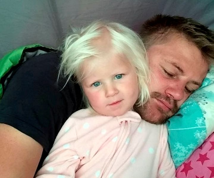 <strong>Mckayla Bruynius died on Tuesday night after being caught by a wave at Fistral beach in Newquay, last Friday; her father, Rudy Bruynius (also pictured), also died during the accident</strong>
