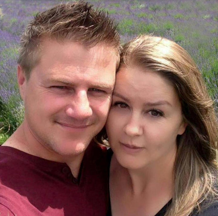 <strong>Bruynius, pictured above with his wife Lisinda, who today remembered him as a 'loving, caring and supportive husband'</strong>