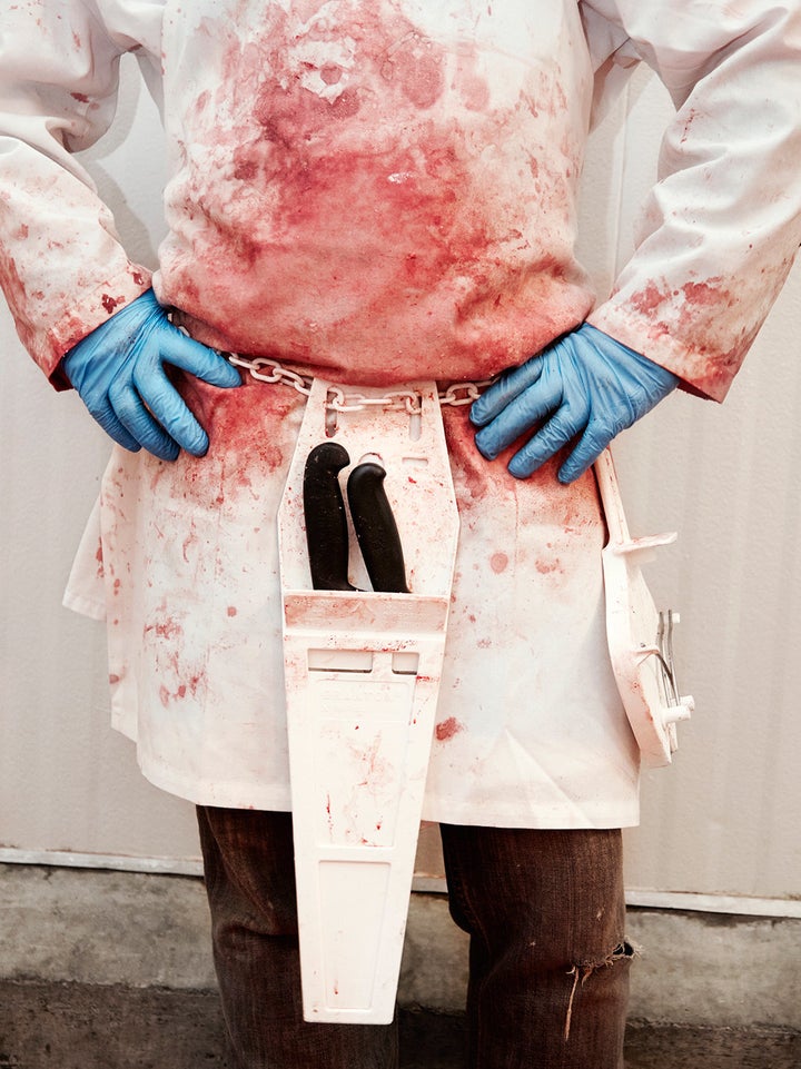 A worker at the Vermont Packinghouse poses for a photo. 