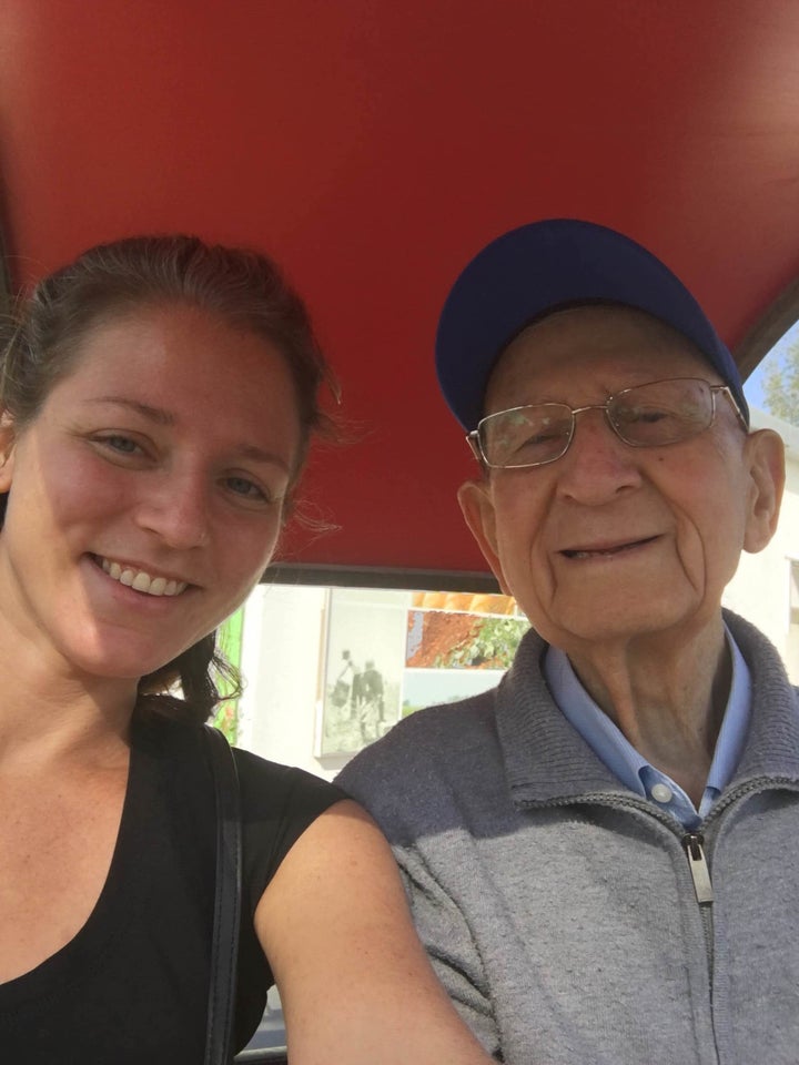 Sari Veripää and her grandfather, Israel Albagly.