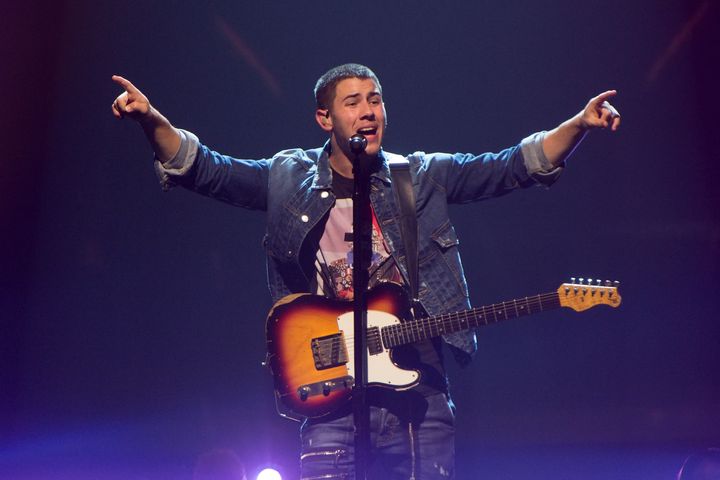 Nick Jonas on stage during the 2016 Honda Civic Tour.