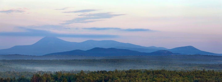 A view of Mount Katahdin and the surrounding peaks in July 2014. 