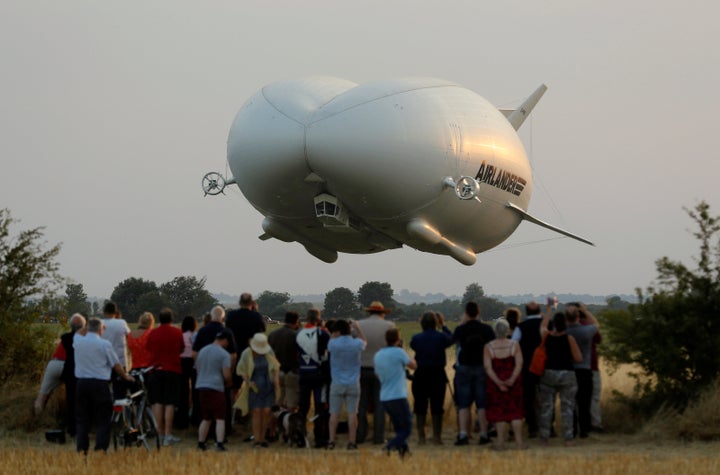 Airlander 10, seen during its first test flight on Aug. 17, 2016.