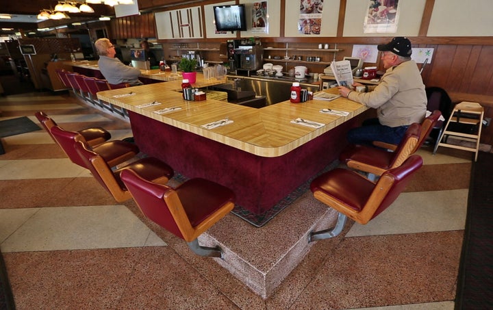 Customers dine at the Howard Johnson in Bangor. 