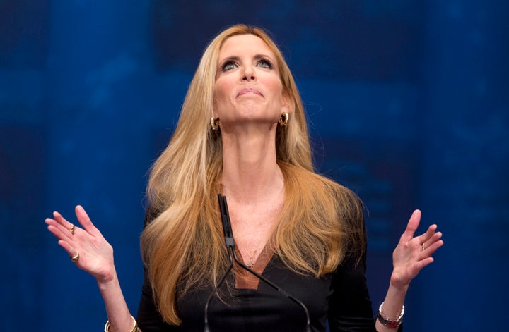 Ann Coulter was trying to celebrate her new book, "In Trump We Trust," the same night Donald Trump softened his immigration policies -- the one action she said "won't be forgiven." 