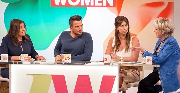 Peter Andre was criticised for saying he weighs his two oldest children on 'Loose Women'. 