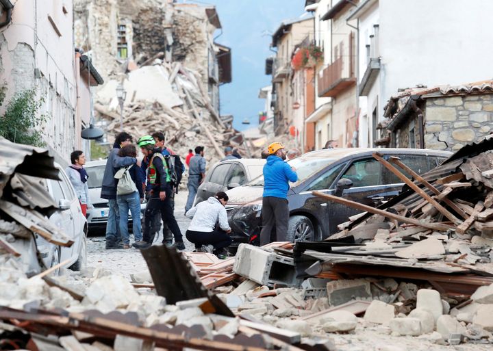 Amatrice, a town in Italy’s Rieti province, begins recovery efforts after a 6.2 magnitude earthquake razed buildings to the ground.