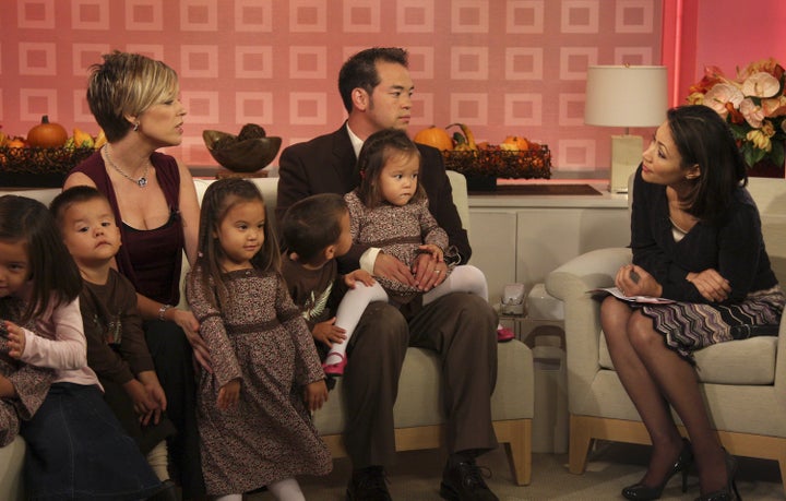 Kate and Jon Gosselin speak with NBC's Ann Curry on "Today" in October 2007.