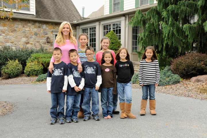 Kate Gosselin appears on "Celebrity Wife Swap" Season 2, which debuted in February 2013, with her children.