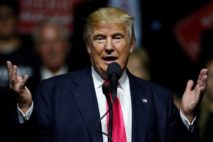 Republican presidential nominee Donald Trump speaks during a acampaign rally in Jackson, Mississippi, U.S., August 24, 2016.