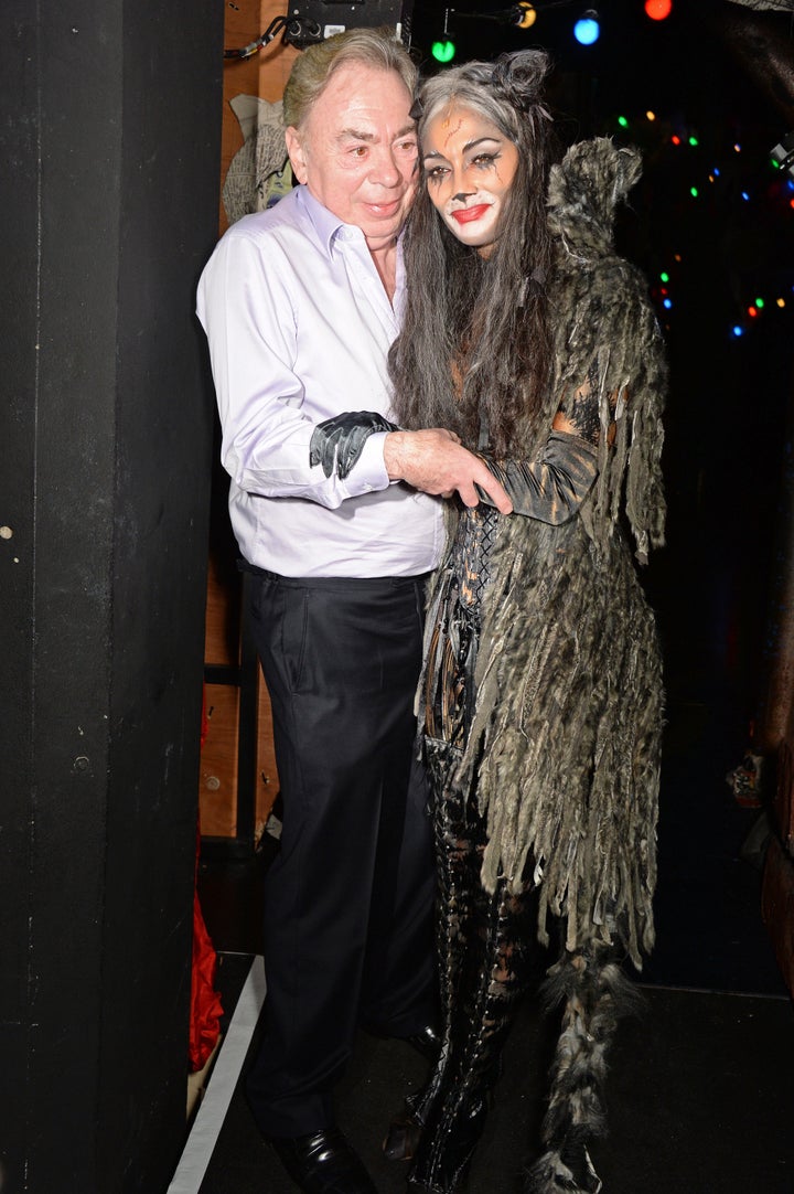 <strong>Andrew and Nicole, during her 2014 West End stint in 'Cats'</strong>