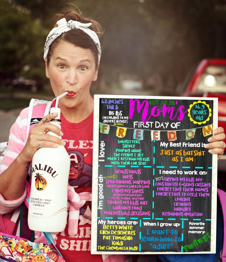 Mom Keeps It Real In Hilarious Back To School Photo Huffpost Life Mom Keeps It Real In Hilarious Back To School Photo Huffpost Life