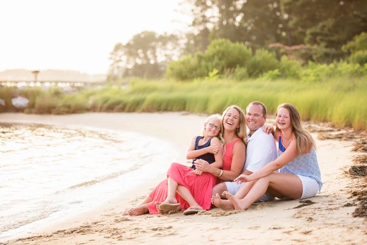 Melissa's family: Lucy, Melissa, Clint and Delilah. 