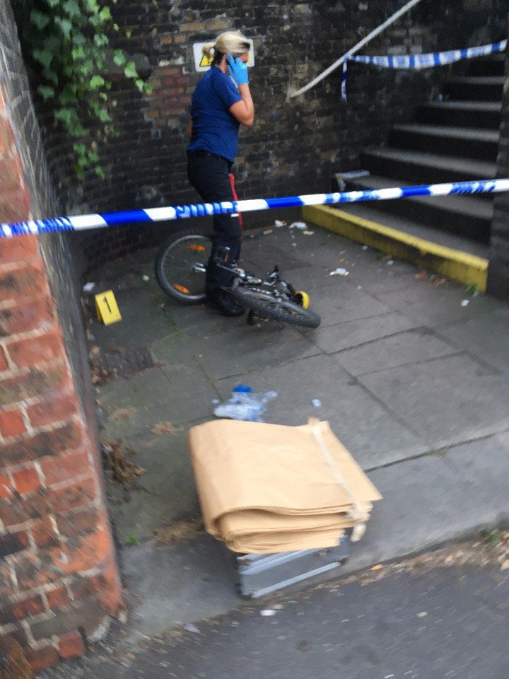 The scene where a boy disappeared on Friday afternoon, near Redhill Station.