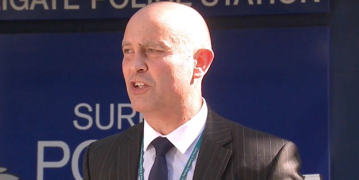 <strong>Superintendent Chris Edwards speaking to members of the press on Friday.</strong>