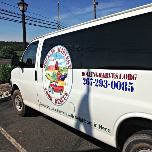 Rolling Harvest Food Rescue van (donated by the Robert Wood Johnson Foundation)