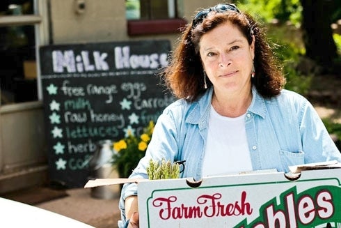 Cathy Snyder at Milk House Farm Market, Newtown, PA