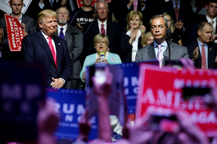 <strong>Nigel Farage has compared Donald Trump to Ronald Reagan</strong>