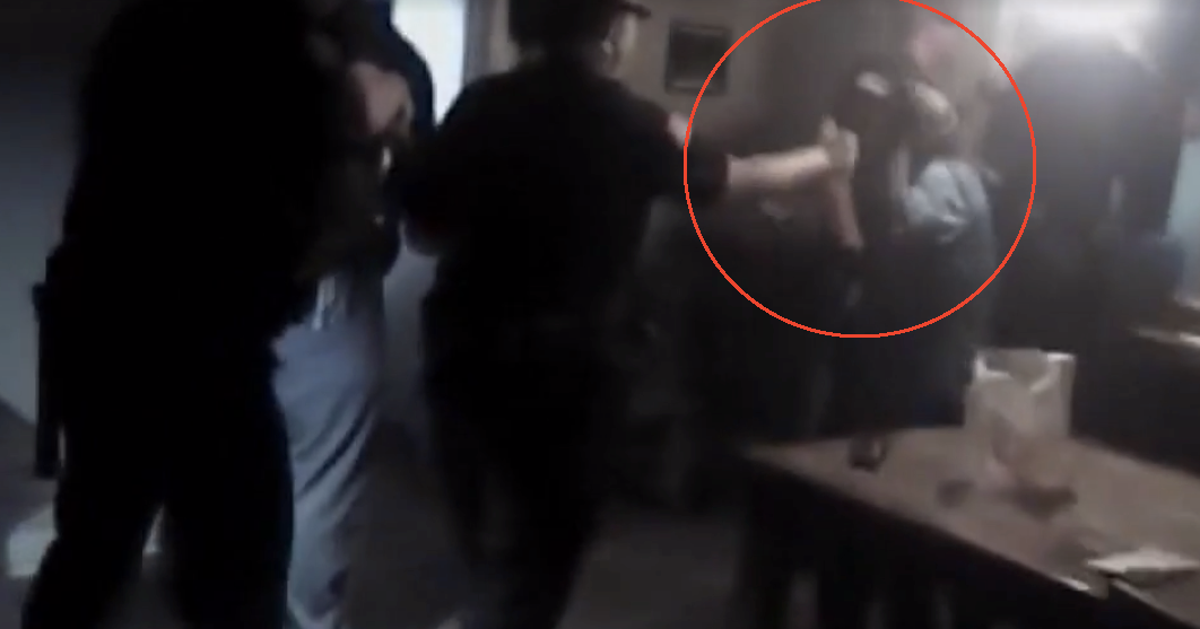 Video Shows Police Pepper Spraying 84-Year-Old Woman, Tasering Son | HuffPost Latest News Video Shows Police Pepper Spraying 84... 