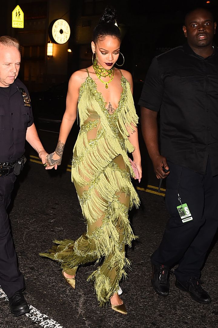 Only Rihanna Can Get Away With Wearing This Pants-less Look to the Airport