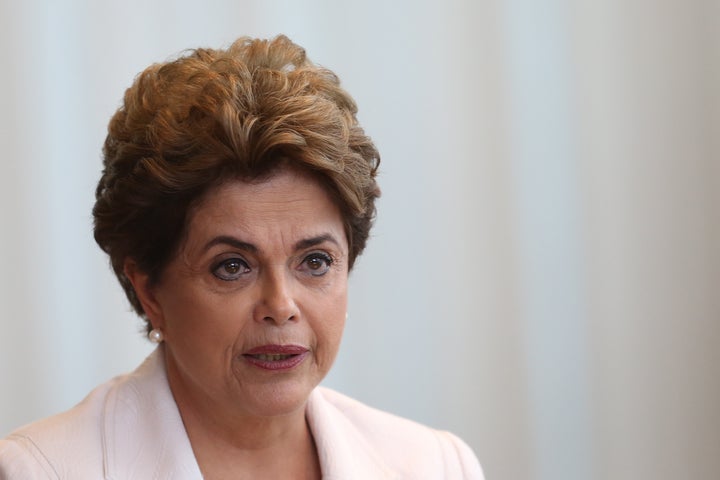 Brazil's suspended President Dilma Rousseff reads a letter to the country in Alvorada Palace in Brasilia, Brazil, August 16, 2016.