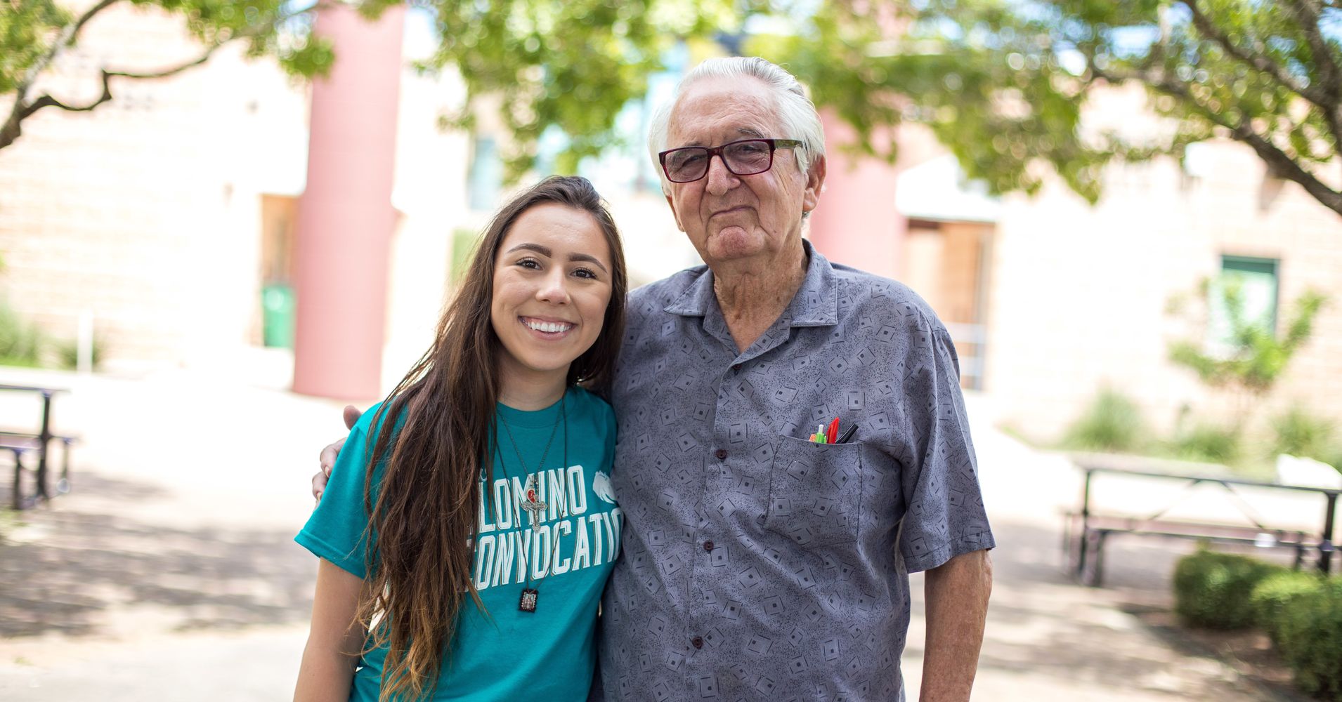 Teen And Her 82YearOld Grandpa Go Back To School At Same College
