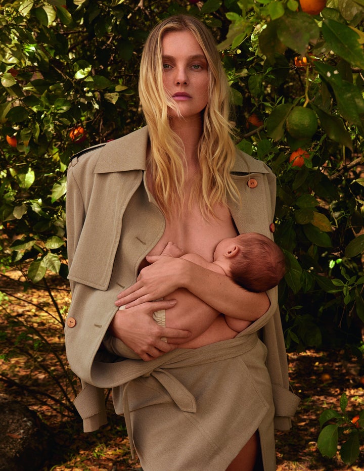 Vogue Brazil's September issue features model Carol Trentini breastfeeding her son.