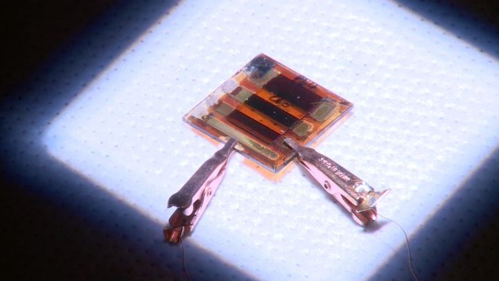 Hot-cast perovskite solar cells show promise for creating more efficient and affordable solar panels, LEDs, and lasers.