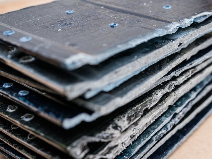 Once the resin has dried, you've got Mosevic's "Solid Denim."