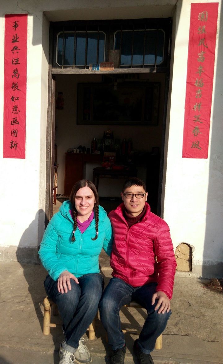 Spending Chinese New Year in China with my husband Jun Yu.