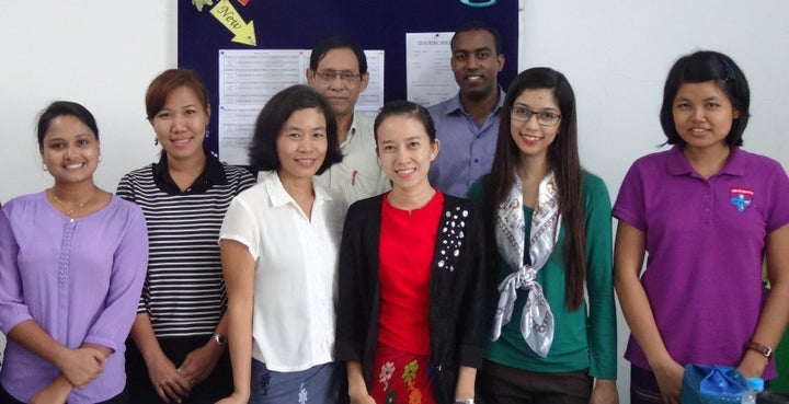 Myanmar students studying English at the Jesuit-run Campion English Institute in Yangon. They are mostly Buddhists, then Christians and some Muslims. They are expected to join the Myanmar Leadership Institute next year.