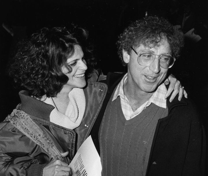Gene Wilder and Gilda Radner attending the premiere of the film "Hannah and her Sisters." 