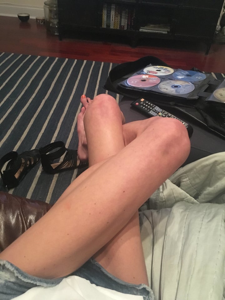 Pretzel twisting my legs post-yoga