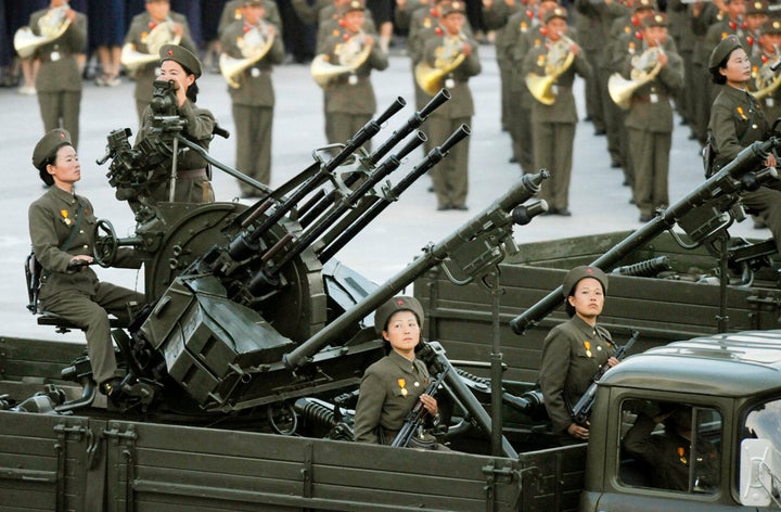 A North Korean anti-aircraft gun.