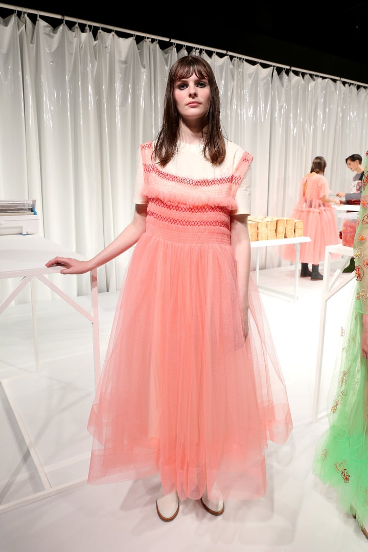 The Molly Goddard presentation during London Fashion Week Spring/Summer 2016.