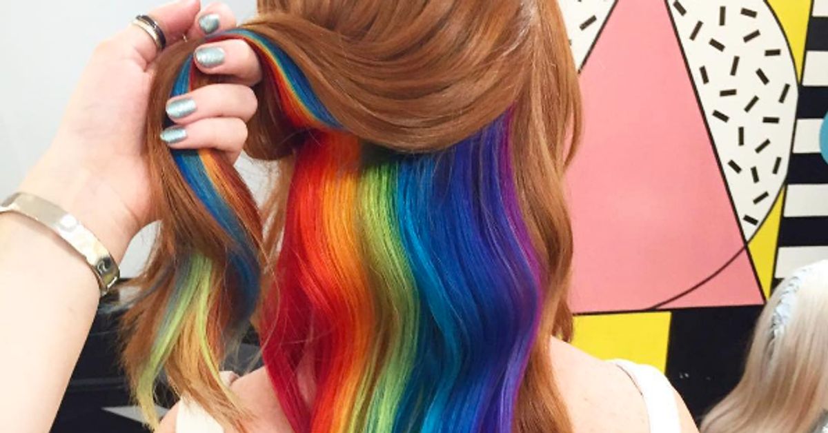 Hidden Rainbow Hair The Latest Trend From Londons Not Another Salon 5362