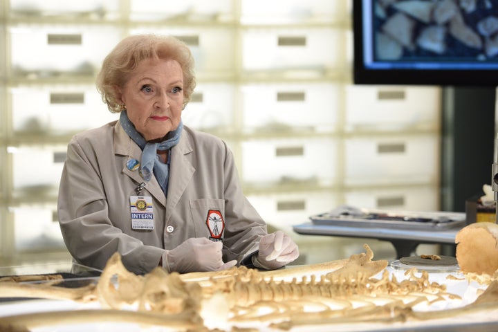 At 94, Betty White -- seen here filming an episode of