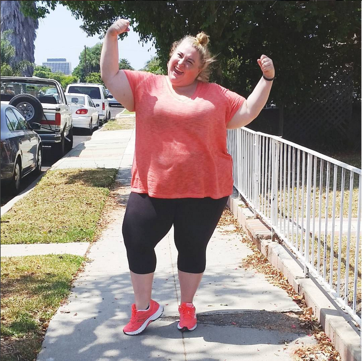 <em>Feeling a victory after doing my first plank during a workout ever!</em>