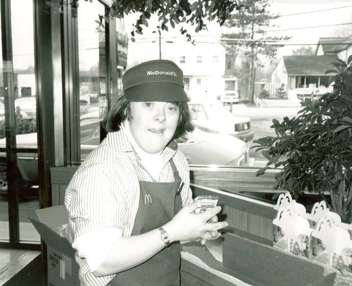 David working at McDonald’s in the 1980s.